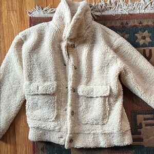 Cotton Candy Cream Sherpa Jacket